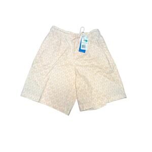 Adidas Logo MONO AOP Golf Cruise Travel Shorts Men's XS With Zipped Pockets NWT